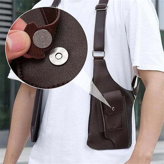【DISCERNMENT】Multi strap double bag MJFGJSDW Double Shoulder Strap Multi-pocket Outdoor Anti